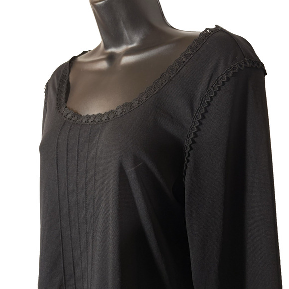 Y2K Mesh Top The Limited Fairy Grunge Large Black Witchy Goth Sheer Vintage - Picture 2 of 14